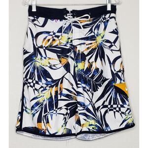 Nike Mens Swimsuit Medium Multicolor Hawaiian Built In Brief Swim Trunks Pockets